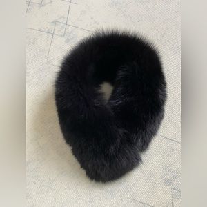 MICHAEL by Michael Kors Black Real Fur Stole / Scarf / Collar